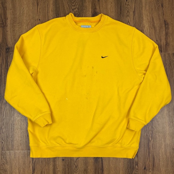 yellow nike crew neck sweater